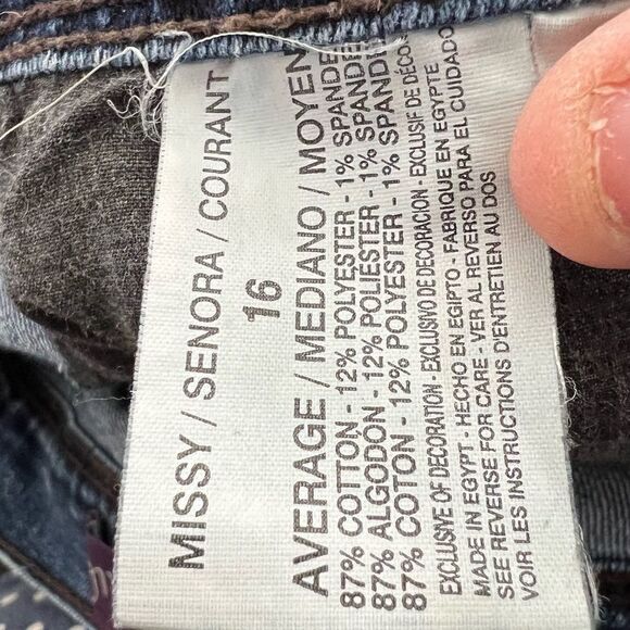 Gloria, Vanderbelt, Missy, size 16, straight leg, five pocket denim jeans - Picture 4 of 7